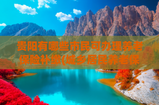 贵阳有哪些市民可办理养老保险补缴(城乡居民养老保险断缴？现在起，可以补缴领养老金啦！)