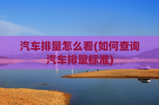 汽车排量怎么看(如何查询汽车排量标准)