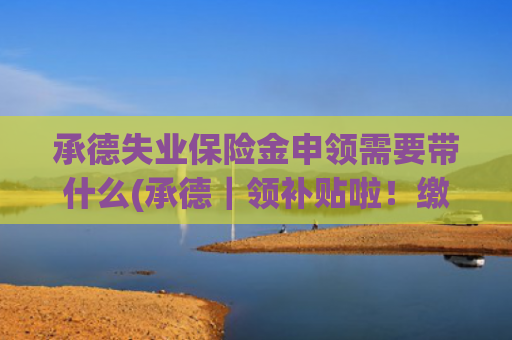 承德失业保险金申领需要带什么(承德｜领补贴啦！缴纳失业保险的人员)