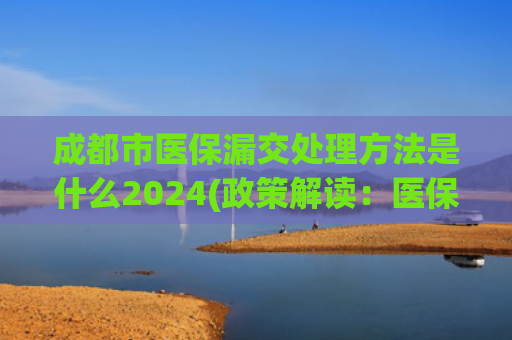 成都市医保漏交处理方法是什么2024(政策解读：医保费用断缴后如何再参保？)