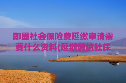 即墨社会保险费延缴申请需要什么资料(延期缴纳社保费，五步骤轻松网上办)