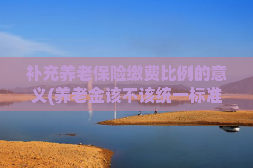 补充养老保险缴费比例的意义(养老金该不该统一标准？大姐几句话一针见血，听听她怎么说的)