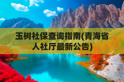 玉树社保查询指南(青海省人社厅最新公告)